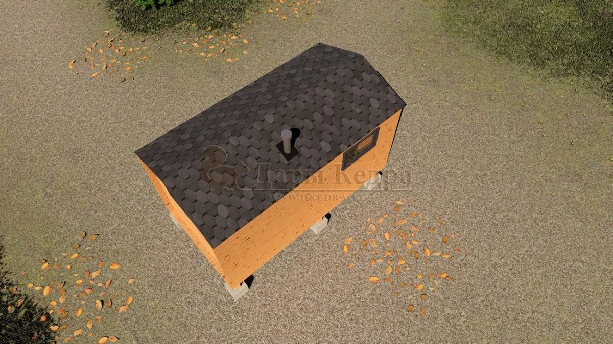 Каркасная баня «Барн» из кедра 4х2,2 метра